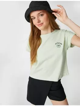 Футболка KOTON T shirt, цвет minze