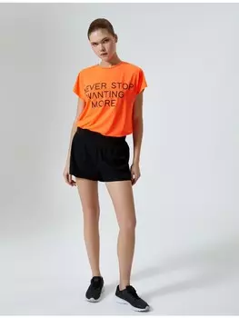 Футболка KOTON T shirt, цвет neon orange
