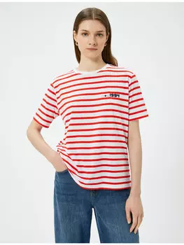Футболка KOTON T shirt, цвет rot gestreift