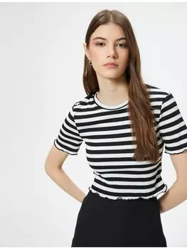 Футболка KOTON T shirt, цвет schwarz gestreift