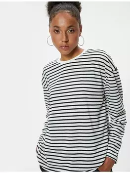 Футболка KOTON T shirt, цвет wei gestreift