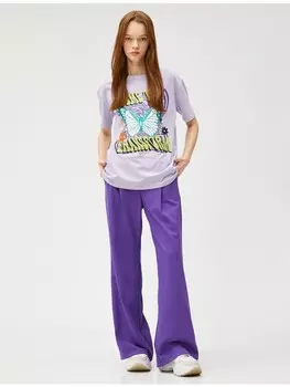 Футболка KOTON T-shirt, фиолетовый