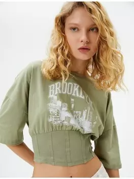 Футболка KOTON T shirt, хаки