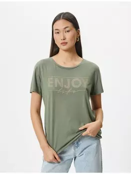 Футболка KOTON T shirt, хаки
