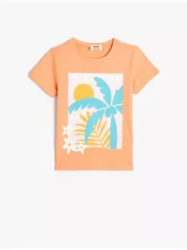 Футболка KOTON T shirt, оранжевый