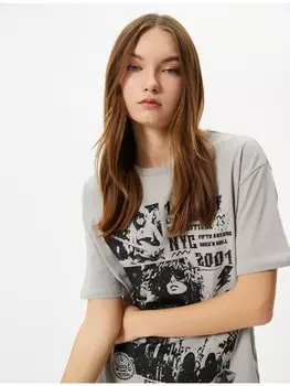 Футболка KOTON T shirt, серый