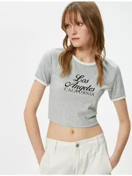 Футболка KOTON T shirt, серый