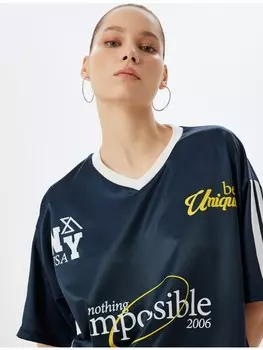 Футболка KOTON T shirt, темно-синий