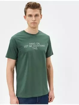 Футболка KOTON T shirt, зеленый