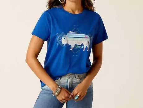 Футболка Kressa Buffalo синего цвета ARIAT
