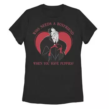 Футболка Круэллы «Кому нужен парень» от Disney Villains для юниоров Licensed Character