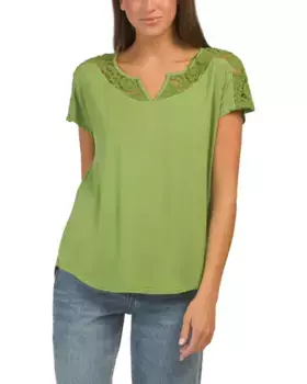 Футболка крючком Cable & Gauge, зеленый