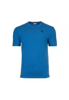 Футболка - круглая горловина с вышитым логотипом хлопок U.S. Polo Assn., синий