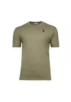 Футболка - круглая горловина с вышитым логотипом хлопок U.S. Polo Assn., зеленый