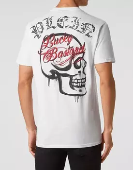 Футболка Круглый Вырез SS Пейсли Готический Plein Philipp Plein, белый