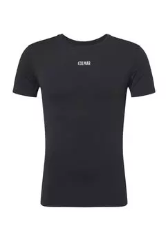 Футболка, круглый вырез, логотип, для мужчин COLMAR, черный