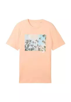 Футболка, круглый вырез, мужская DENIM TOM TAILOR, цвет 31080 Sunny Apric