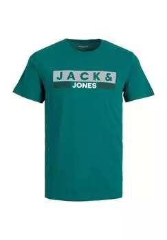 Футболка, круглый вырез, мужская Jack & Jones, цвет Storm