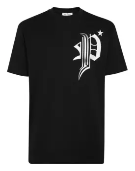 Футболка Круглый вырез SS Череп Philipp Plein, цвет Black / White