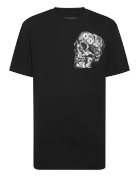 Футболка Круглый вырез SS Череп Philipp Plein, черный