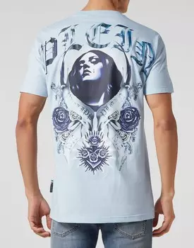 Футболка Круглый вырез SS Graphic Plein Philipp Plein, цвет Light Blue