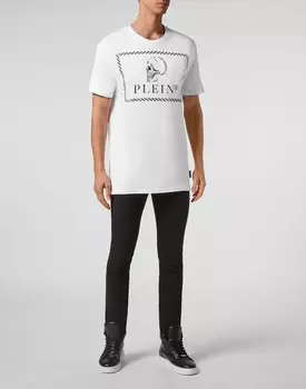 Футболка Круглый вырез SS Outline Skull Philipp Plein, белый
