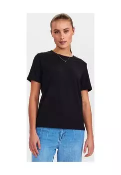 Футболка, круглый вырез, женская Nmph, цвет Caviar