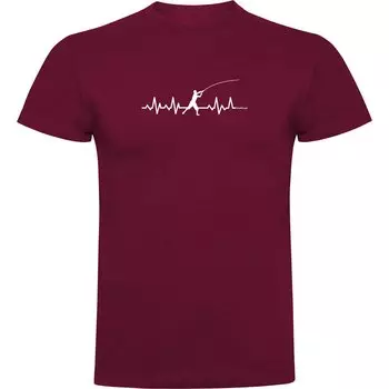 Футболка Kruskis Fishing Heartbeat, красный