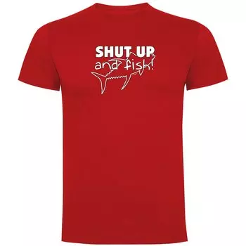 Футболка Kruskis Shut Up And Fish, красный
