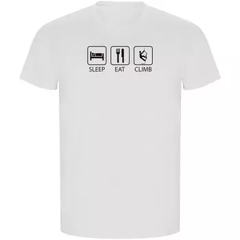 Футболка Kruskis Sleep Eat And Climb ECO, белый
