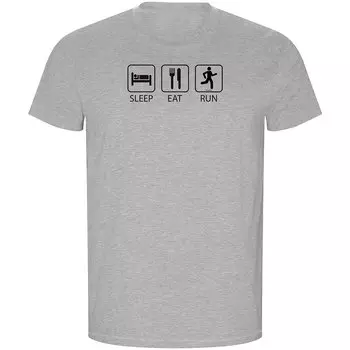 Футболка Kruskis Sleep Eat And Run ECO, серый