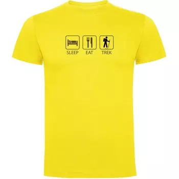 Футболка Kruskis Sleep Eat And Trek, желтый