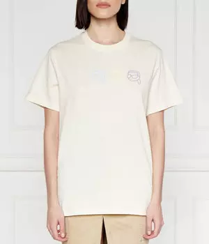 Футболка культовая 2.0 Relaxed fit Karl Lagerfeld, экрю