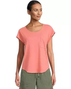 Футболка L.L.Bean Cotton Linen Tee Scoop Neck, цвет Dark Salmon