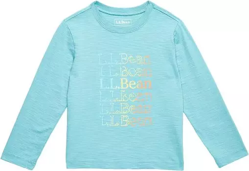 Футболка L.L.Bean Graphic Tee Glow in the Dark Long Sleeve, цвет Sea Blue Logo