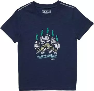 Футболка L.L.Bean Graphic Tee Glow in the Dark, цвет Nautical Navy Bear Claw