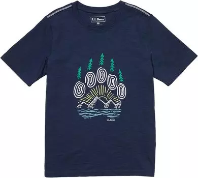 Футболка L.L.Bean Graphic Tee Glow in the Dark, цвет Nautical Navy Bear Claw