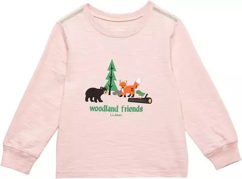 Футболка L.L.Bean Graphic Tee II Long Sleeve, цвет Blush Woodland Friends