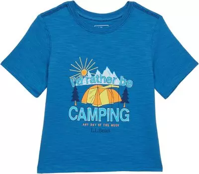 Футболка L.L.Bean Graphic Tee Short Sleeve, цвет Marine Blue Camping