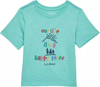 Футболка L.L.Bean Graphic Tee Short Sleeve, цвет Faded Jade Happy Place