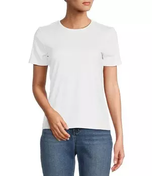 Футболка L.L.Bean с круглым вырезом и короткими рукавами, белый