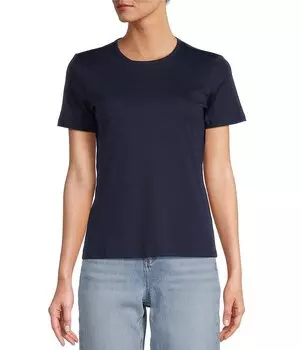 Футболка L.L.Bean с круглым вырезом и короткими рукавами, синий