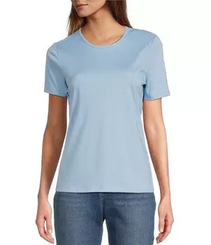 Футболка L.L.Bean с круглым вырезом и короткими рукавами, синий