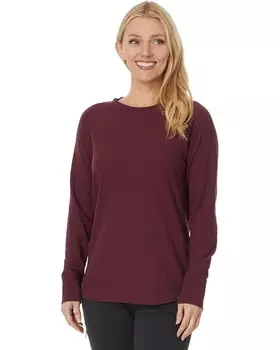Футболка L.L.Bean Unshrinkable Mini-Waffle Tee Long-Sleeve Crew Neck, цвет Deep Wine