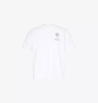 Футболка La Colomne из органического хлопкового джерси с графическим принтом Casablanca, цвет la colomne