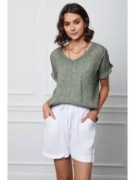 Футболка La Compagnie Du Lin Fabius, хаки