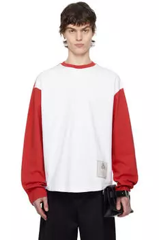 Футболка La Croisire «The Baseball» с длинными рукавами, красно-белая JACQUEMUS