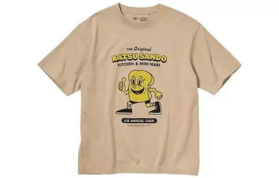 Футболка LA Eats Series унисекс хаки Uniqlo, хаки