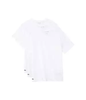 Футболка Lacoste 100% Cotton Regular Fit V-neck T-shirt 3-pack, белый