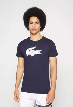 Футболка Lacoste BIG LOGO, цвет Navy Blue/White